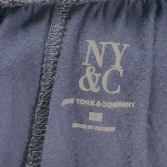 NEW YORK & COMPANY Women's Skirt Navy Blue Maxi Rayon Spandex Pockets Size S - Picture 10 of 13